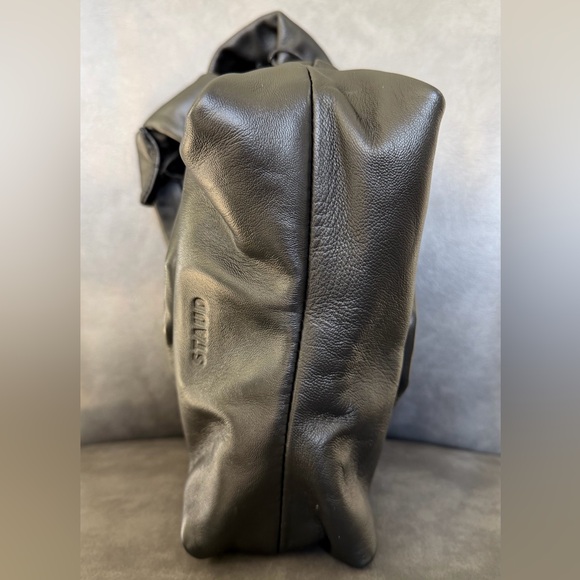 STAUD Kiss Gathered Leather Shoulder Bag Black Mini Bag NWT - Picture 9 of 11